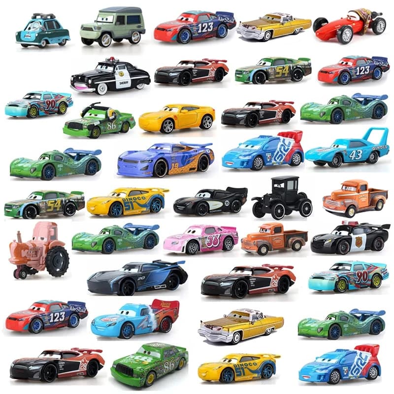 Disney Pixar Cars 2 Toy Lightning Mcqueen Mini Racing Cars Original 1 3 Collection Dinoco Racers Diecast Metal Model Kids Gift