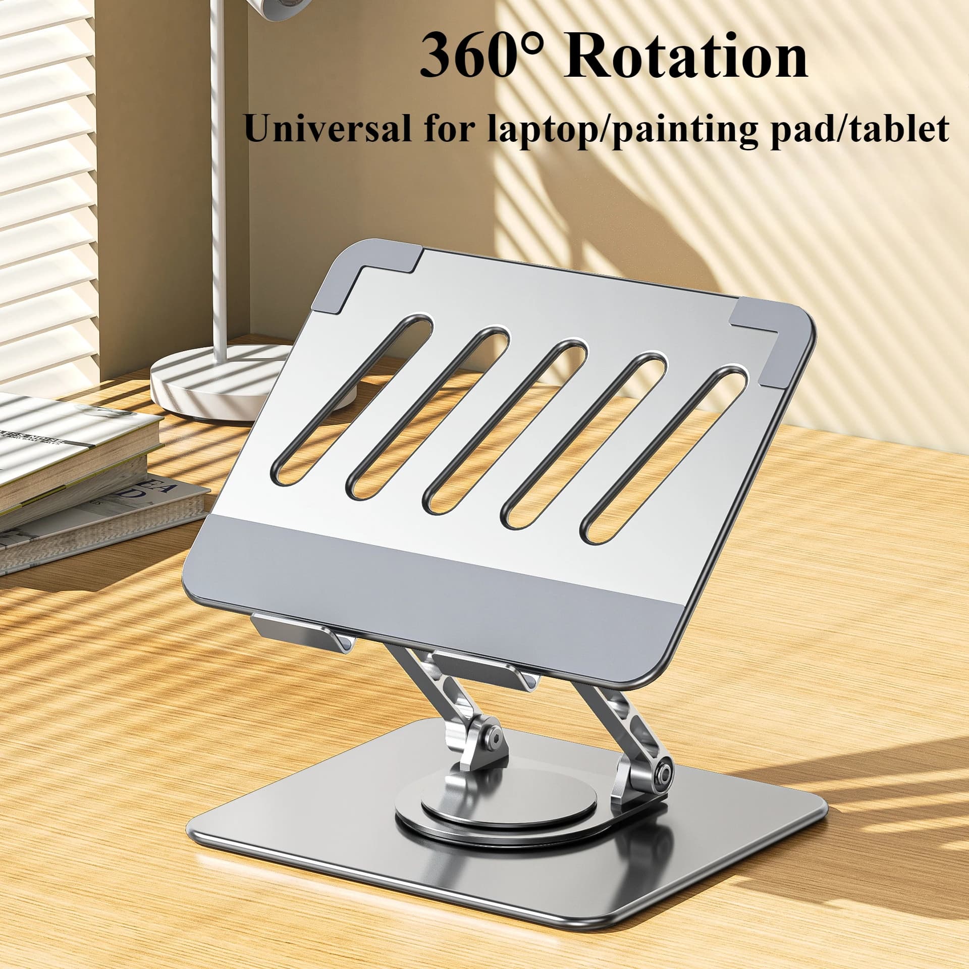 Supporto per laptop girevole in alluminio Supporto per notebook Supporto per staffa per computer Accessori Supporto pieghevole portatile per PC