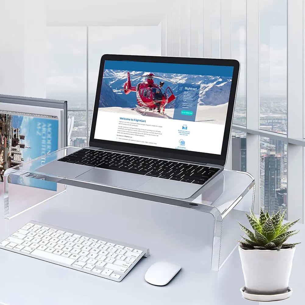 Acrylic Monitor Support, Laptop Uprising, Desktop Computer Support, Laptop Monitor Support/PC/Multimedia for Home and Office