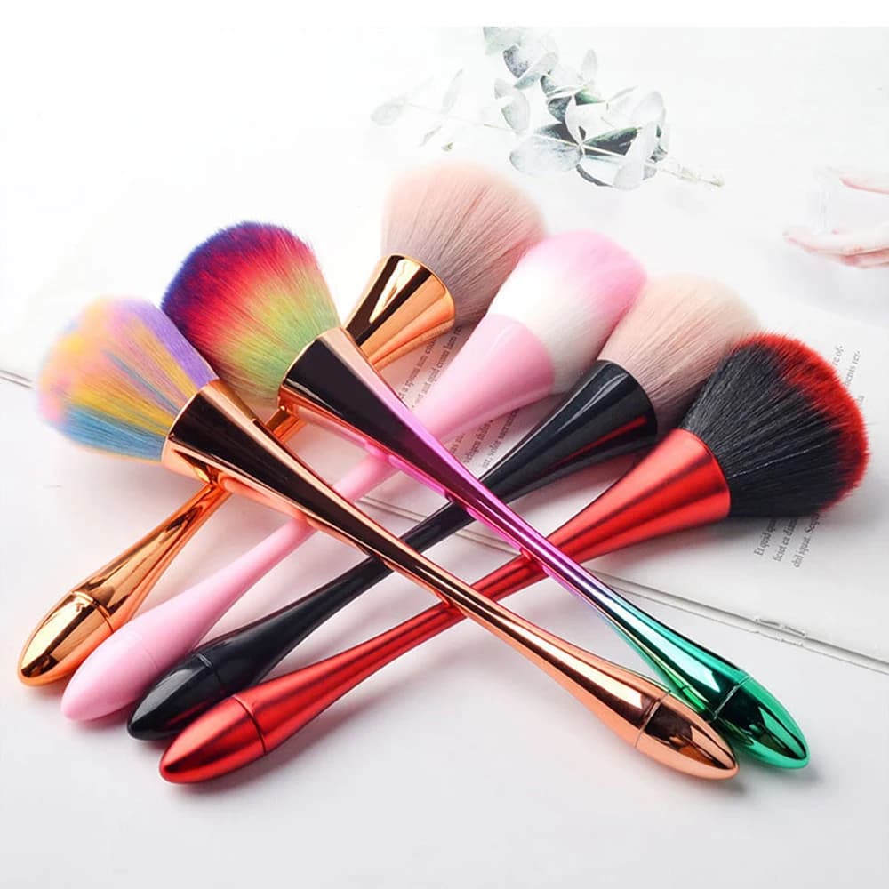 1 pz Pennello Morbido per Polvere Unghie, Spazzola per Pulizia Nail Art, Pennello Rimuovi Polvere, Strumento Colorato per Manicure