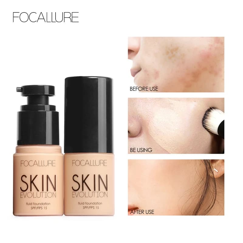 Focallure Base viso fondotinta liquido crema copertura completa correttore controllo olio fondotinta idratante crema trucco per le donne