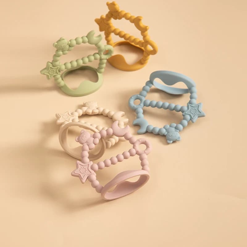 Baby Teething Toy Silicone Teething Mitten for Babies Easy to Grip Infant Toddlers Chew Teether Toys Newborn Gifts