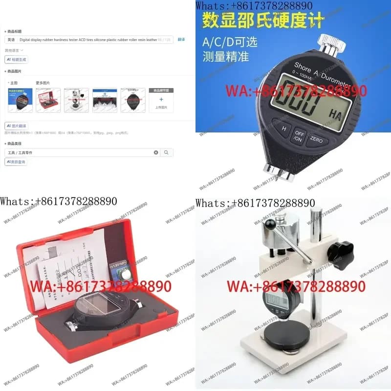 1pcs Digital display rubber hardness tester ACD tires silicone plastic rubber roller resin leather foam