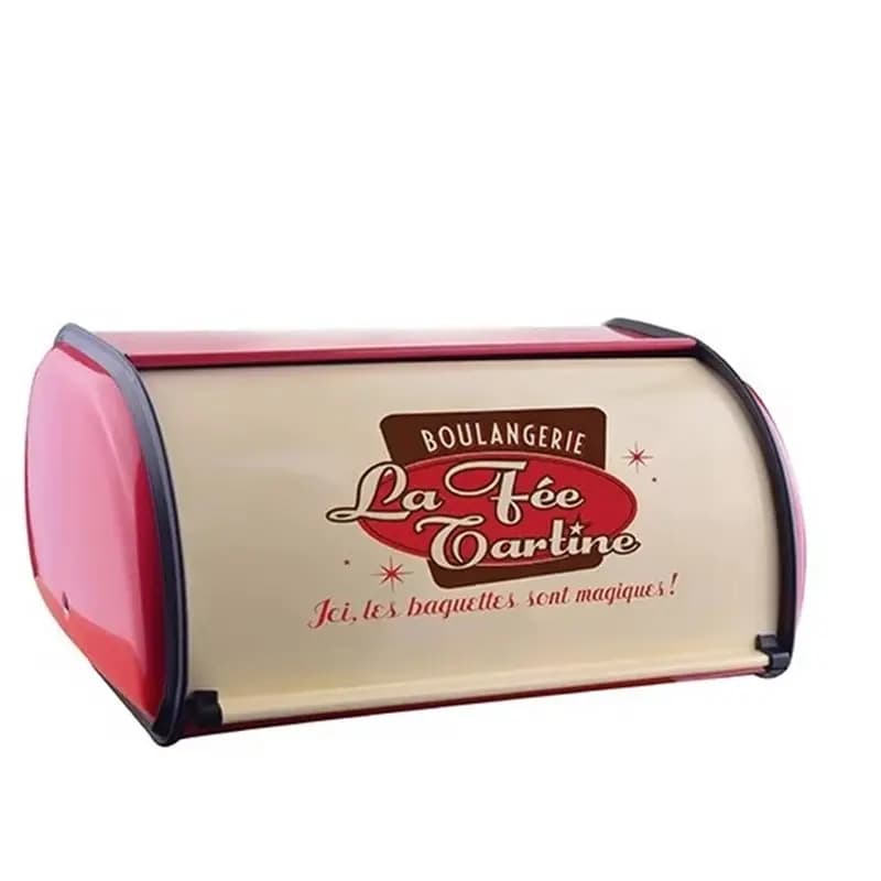 JHD Large Food Container in Metal, Wallet, Storage Box Bread, Food Containers for Kitchen
