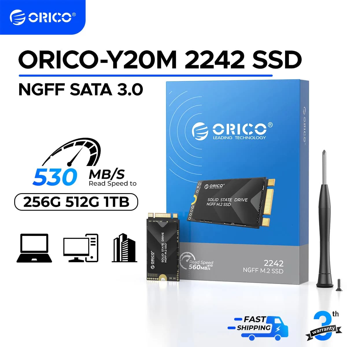 ORICO M.2 SATA3.0 SSD 2242 TLC NAND SATA III 6Gbps Interno M.2 SSD NGFF State Drive per Desktop Laptop Notebook Y20M