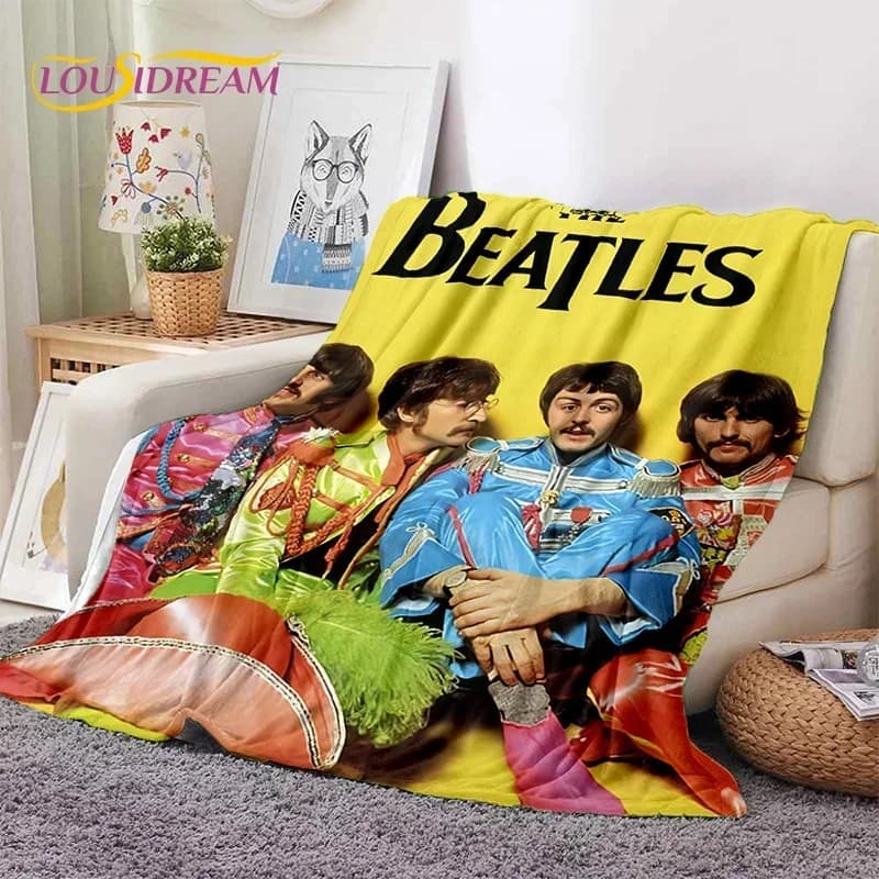 Coperta in flanella morbida 3D Superstar B-Beatles Rock per letto, camera da letto, divano, picnic, coperta per esterni, tempo libero, regalo per bambini