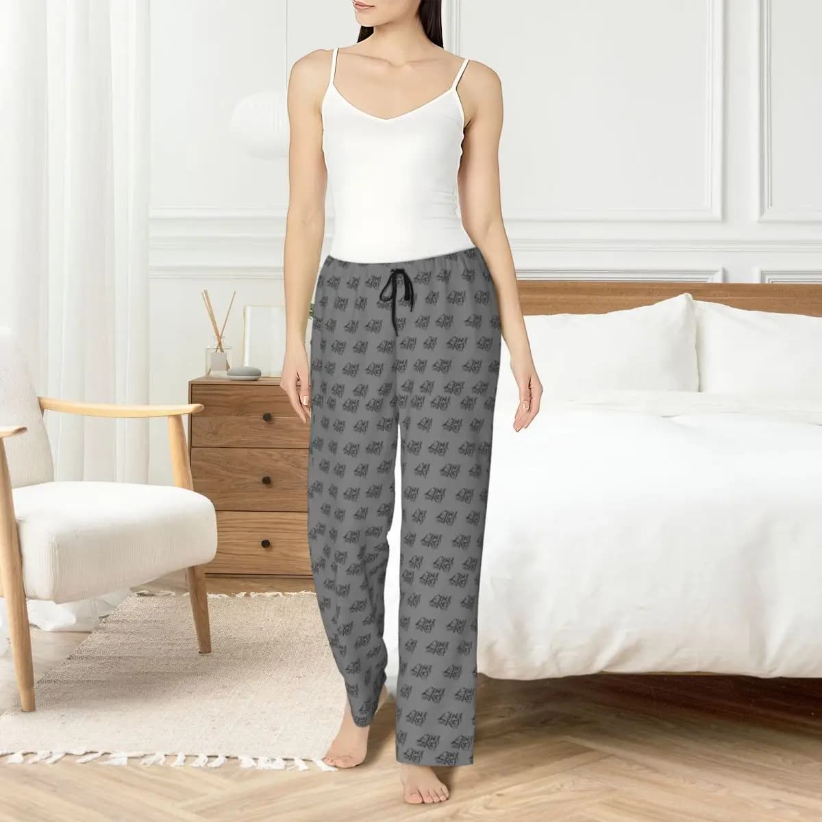 Women's pyjamas pants with custom print Cantante Lana Del Rey Night pants for women's pop music with pockets