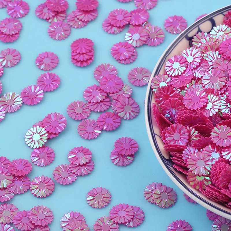 Paillettes piccole margherite Lentejuelas opache Paillettes da 9 mm Paillettes sciolte per decorazioni di nozze/artigianato Accessori da donna Paillettes 10g/20g