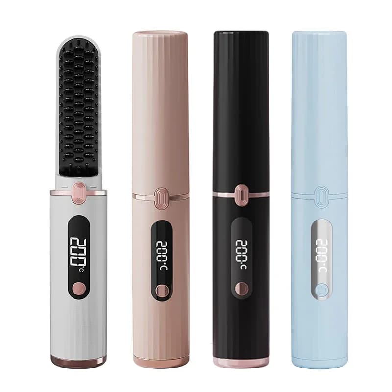 Rechargeable portable anti-scottage hair plate to negative ions with wireless electric heating for home travel