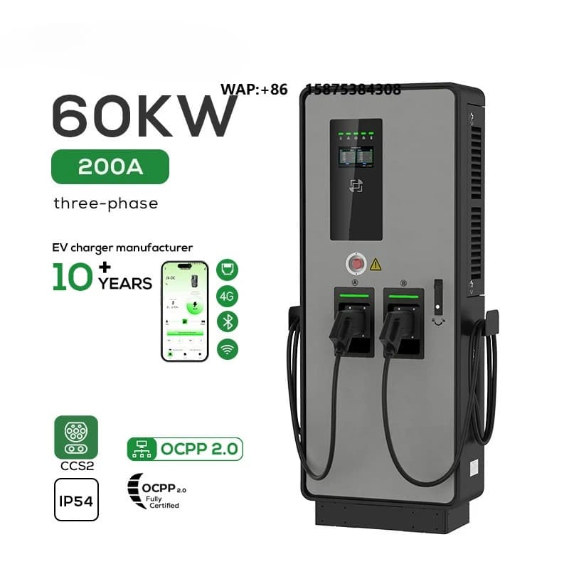 Colonnina di Ricarica Rapida DC Ovrod 60kW CCS2 con Schermo LCD, Stazione di Ricarica EV Commerciale e Industriale