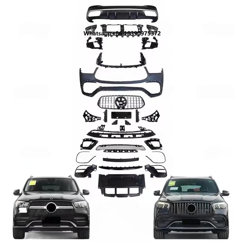 Gle63 Body Parts for Class W167 V167 to Gle63 Body Kit Car Bumper Grille Over Fenders Rear Diffuser Exhaust Tips