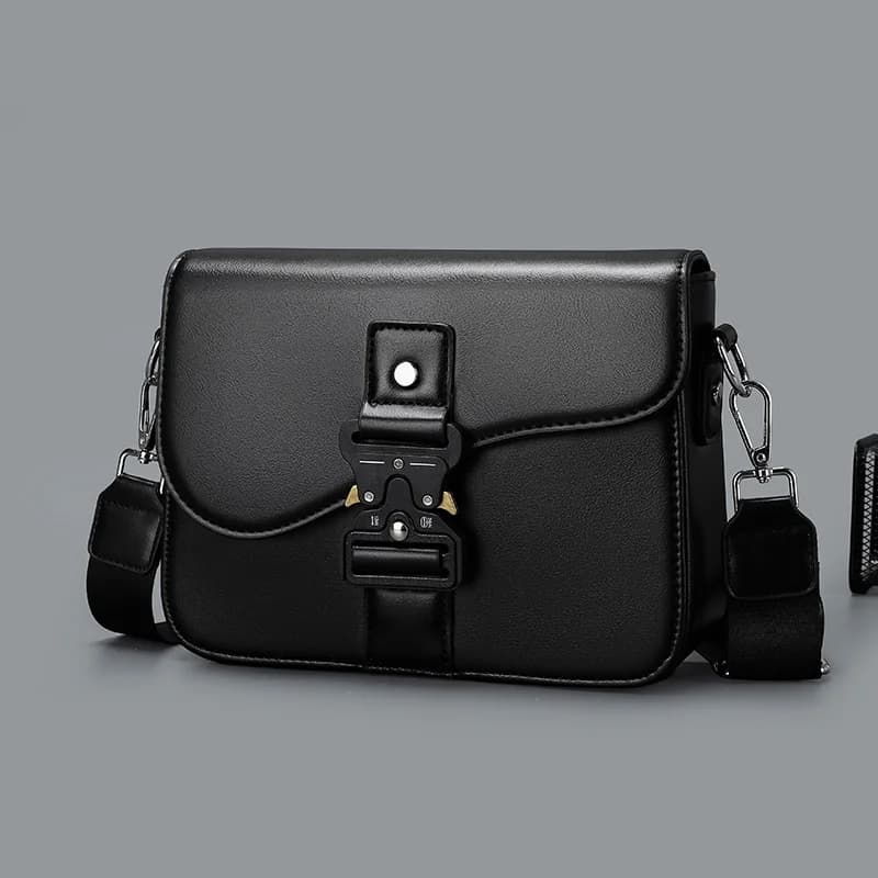 Borsa a Tracolla Elegante da Uomo in Pelle PU, Borsa Minimalista per Affari, Perfetta per il Pendolarismo Quotidiano e i Viaggi