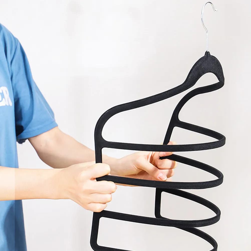 Set di 3 Appendiabiti Salvaspazio Multistrato Antiscivolo per Pantaloni, Sciarpe, Cravatte e Vestiti