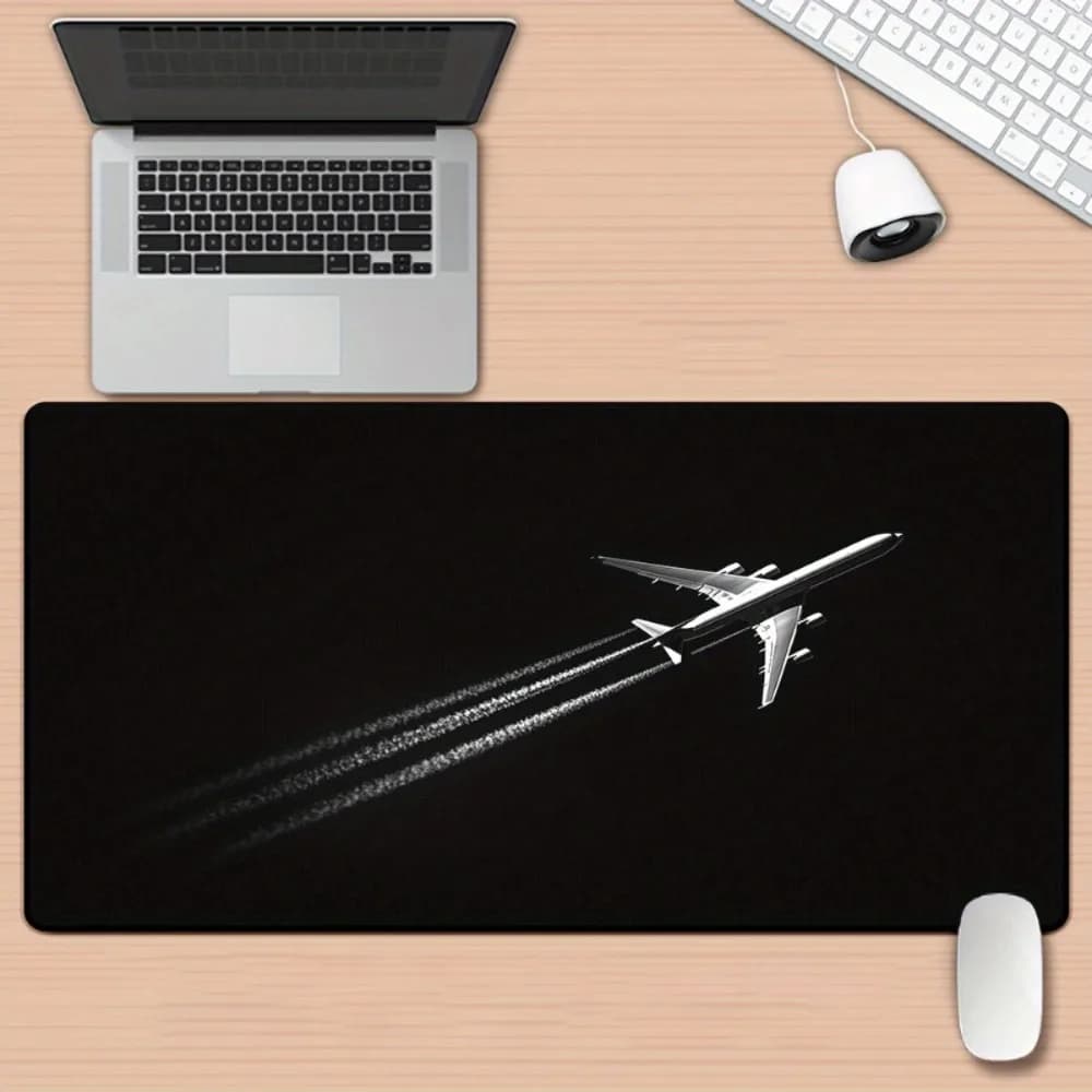 Tappetino per Mouse da Gaming con Motivo di Nuvole Aeroplano, Tappetino da Scrivania Esteso Antiscivolo e Impermeabile, Superficie Liscia per Tastiera per Giocatori