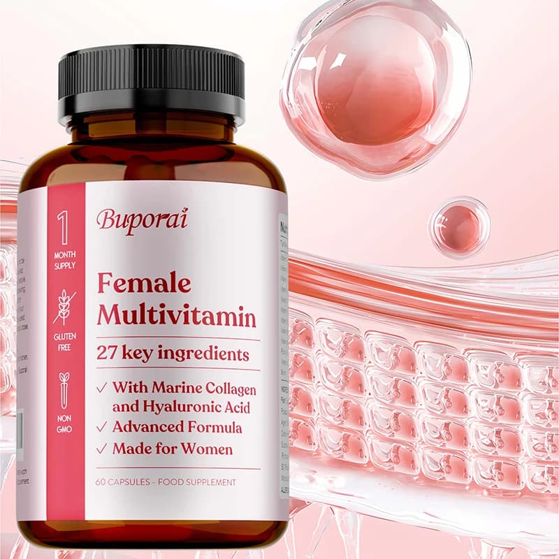 Multivitamina femminile: aiuta a potenziare l'energia cellulare, supportare il sistema immunitario e la salute della pelle e promuovere la produzione di collagene