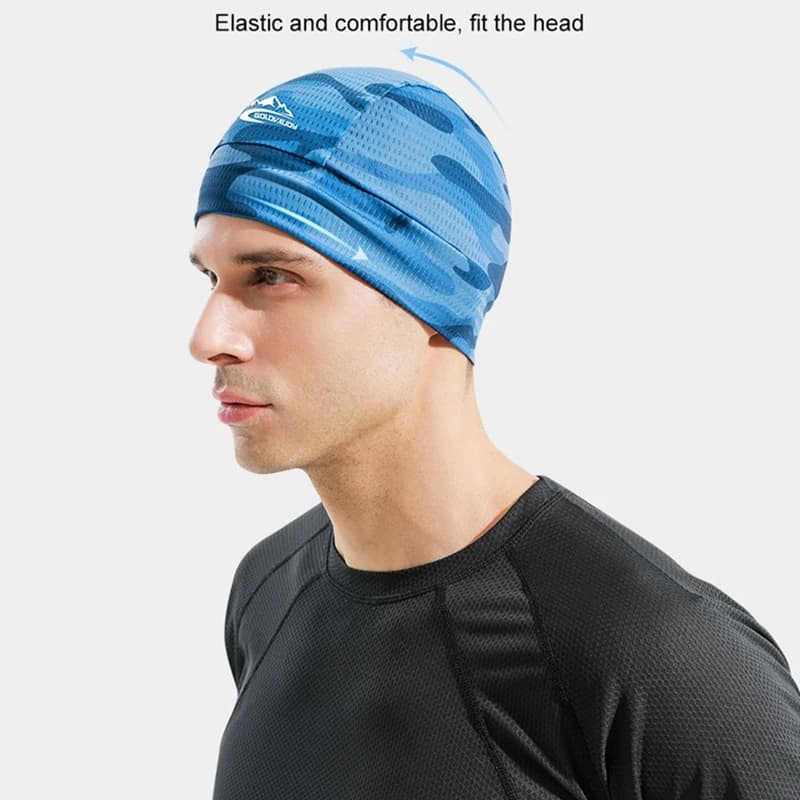 Cappellini da ciclismo Quick Dry cappello sportivo anti-uv Cooling Skull Cap fodera per casco cappuccio per bici da esterno Mtb Riding Running Hat