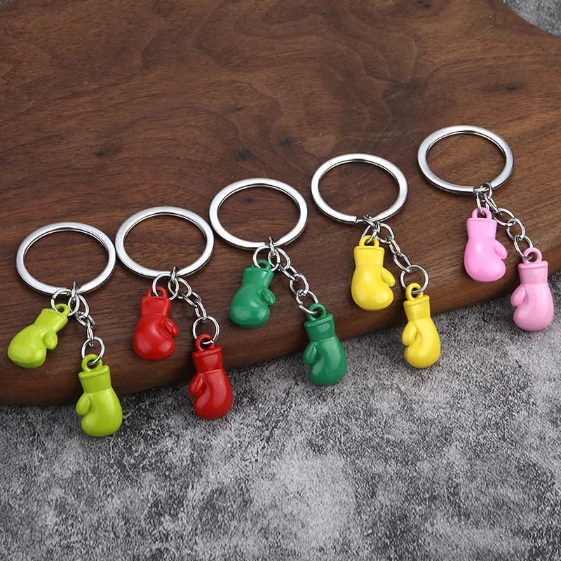 1 Pezzo Mini Guantone da Boxe in Lega, Ciondolo Portachiavi Fitness per Uomo Donna, Portachiavi Auto, Charm Borsa, Accessori Gioielli, Regali