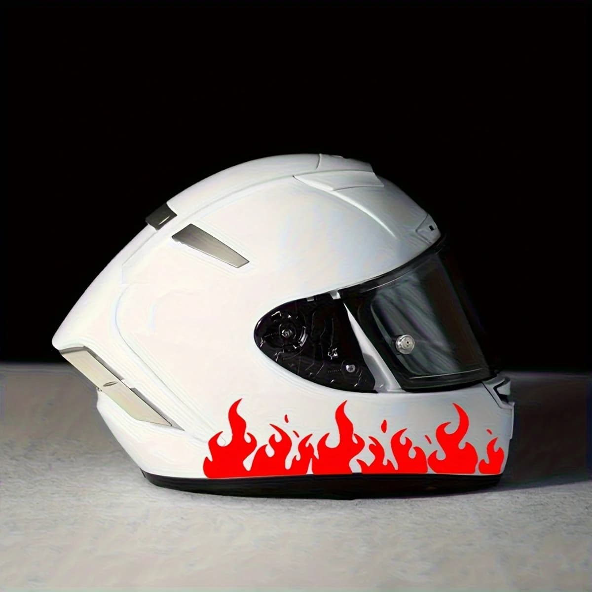 2Pcs Fun Flame Vinyl Stickers, 2D Flat Waterproof Scratch Resistant PVC Decals for Car and Motorcycle Helmet