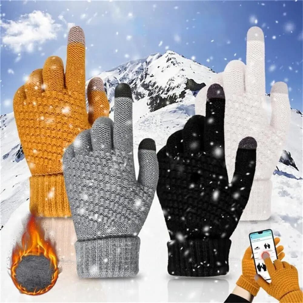 1 paio di guanti da ciclismo touch screen femminile inverno carino studente ciclismo caldo e freddo versione coreana guanti invernali spessi in cotone