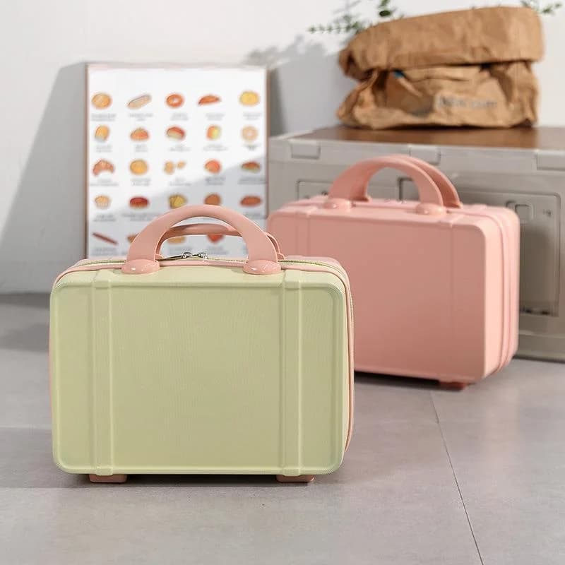 Portable travel suitcase, small makeup case, bag with combination closure, large hanging suitcase for woman and man