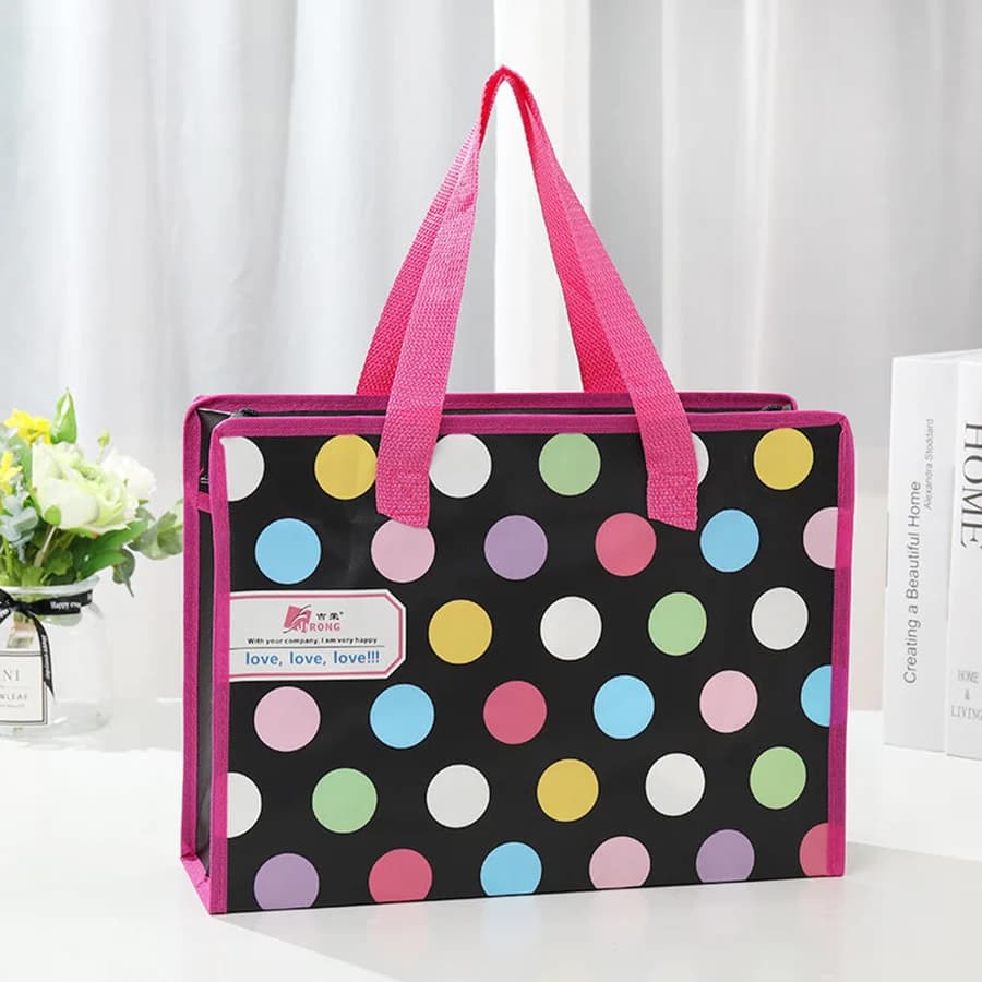 Borsa per la spesa pieghevole riutilizzabile ecologica da donna, grande borsa per la spesa in tessuto non tessuto unisex