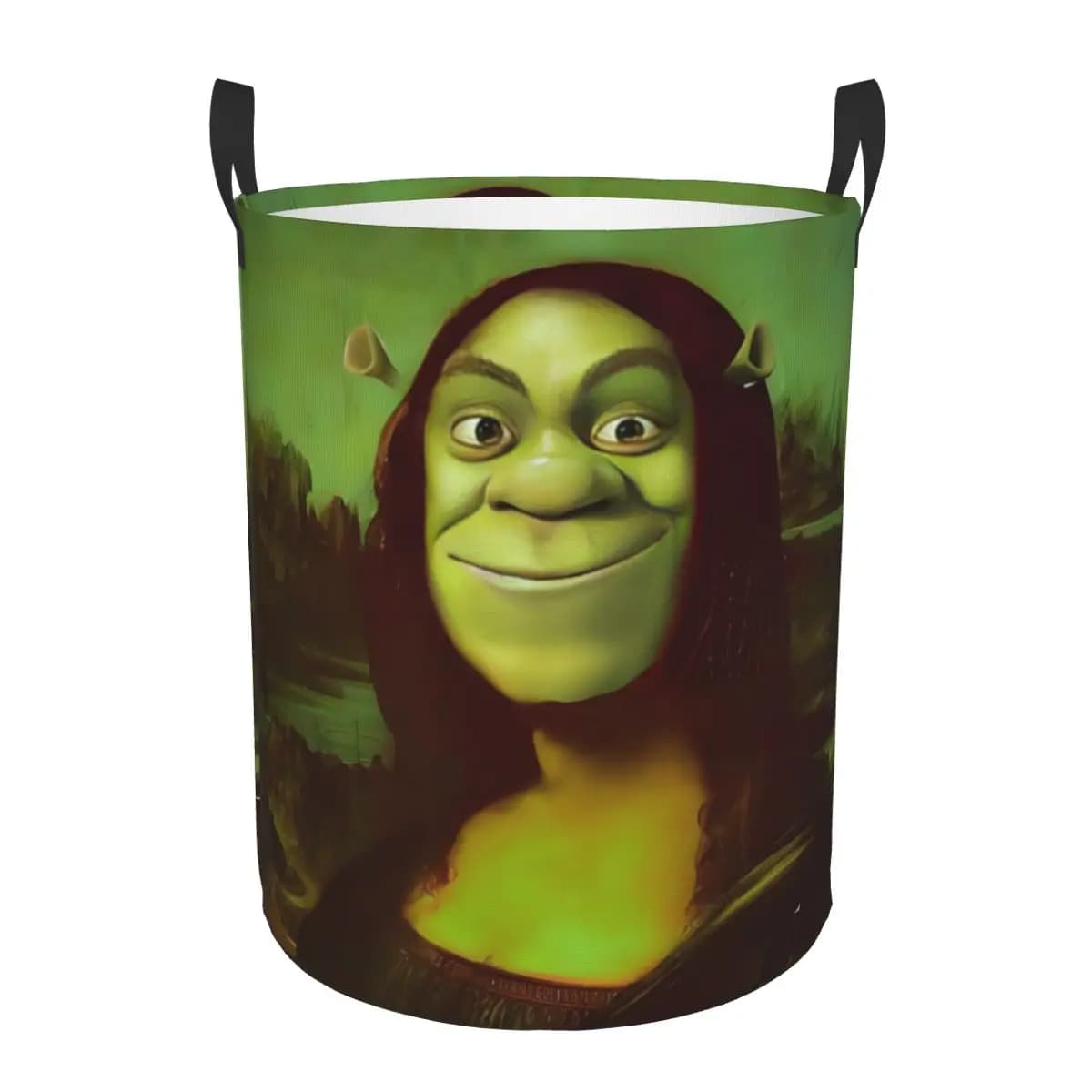 Cesto Portabiancheria Divertente a Tema Shrek e Mona Lisa, Pieghevole, Cartone Animato, per Vestiti e Giocattoli dei Bambini