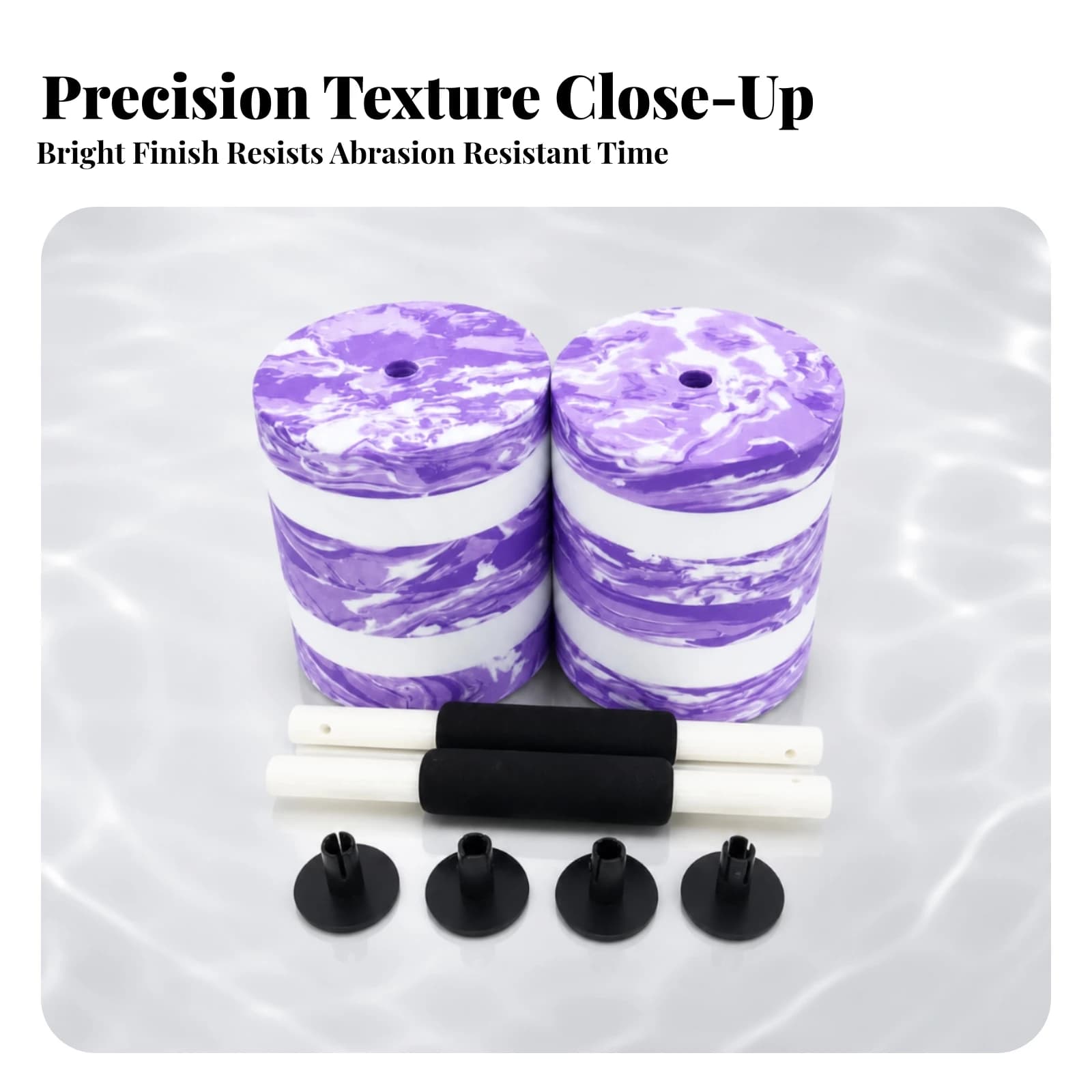 Water Aerobics Dumbbells Buoyant EVA Foam Water Dumbbells Fitness Equipment High-Density Quick-Drying for Swimmers
