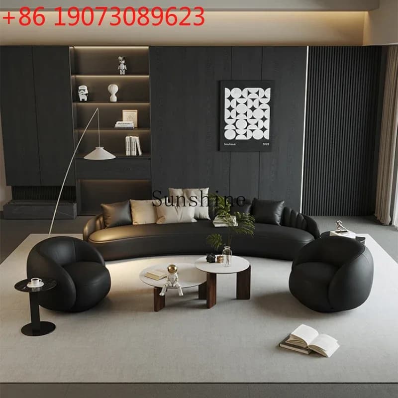 Divano minimalista italiano in pelle di legno massello, blocco di tofu moderno e minimalista, area lounge per ufficio, soggiorno