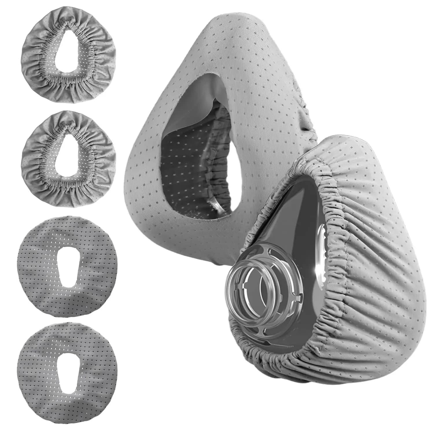 Confezione da 10/5 Rivestimenti Universali per Maschere Nasali CPAP, Coperture per Maschere CPAP, Cuscinetti per la Maggior Parte delle Maschere Nasali CPAP Integrali, Riutilizzabili e Lavabili, per la Salute