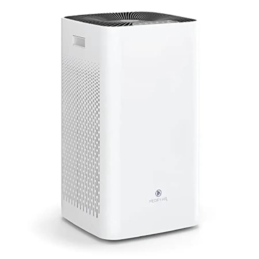 Purificatore d'aria per grandi spazi, plastica ABS bianca, bianco, filtro True HEPA H13 con rimozione del 99,9% delle particelle da 0,1 micron, copre