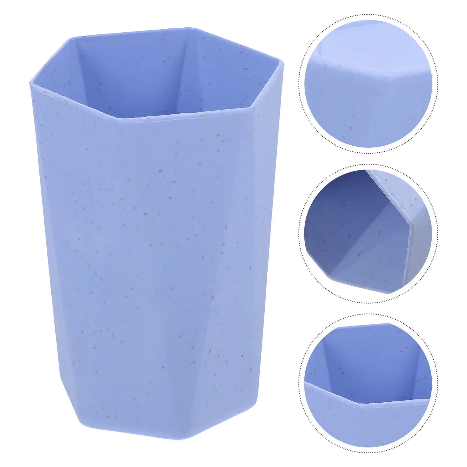 Set di 3 Portaspazzolini e Bicchieri per Collutorio, Organizzatore da Bagno in Plastica, Design Moderno e Liscio per Casa e Viaggio