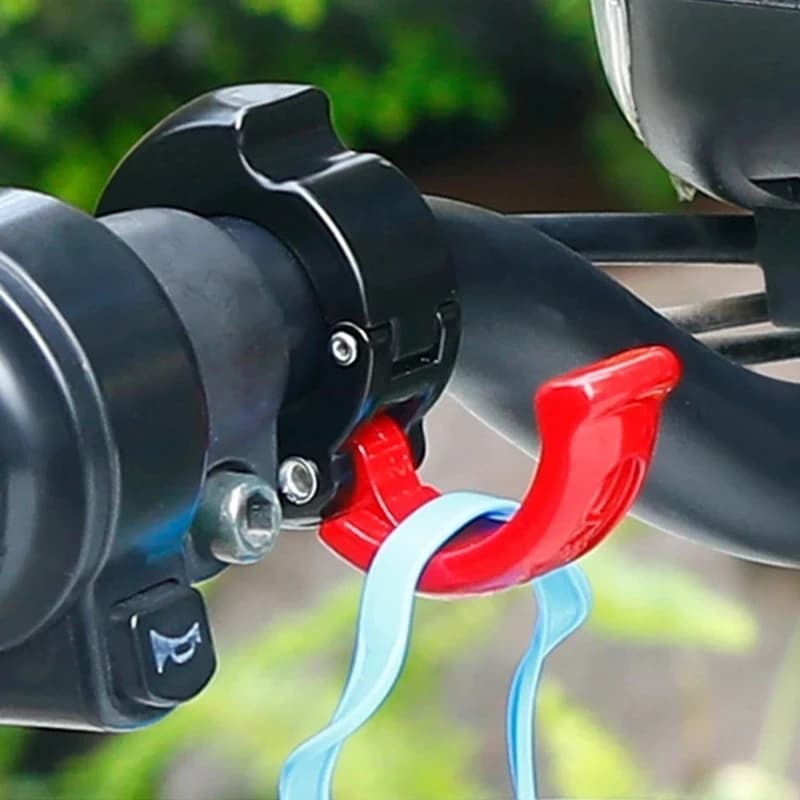 1pc Motorcycle Scooter Aluminum Alloy Handlebar Hook Punch-Free Helmet & Bag Hanging Holder Universal Easy Install Cycling