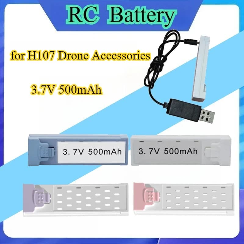 Batteria Lipo 3.7V 500mAh per Drone, Ricambio per Accessori Drone H107