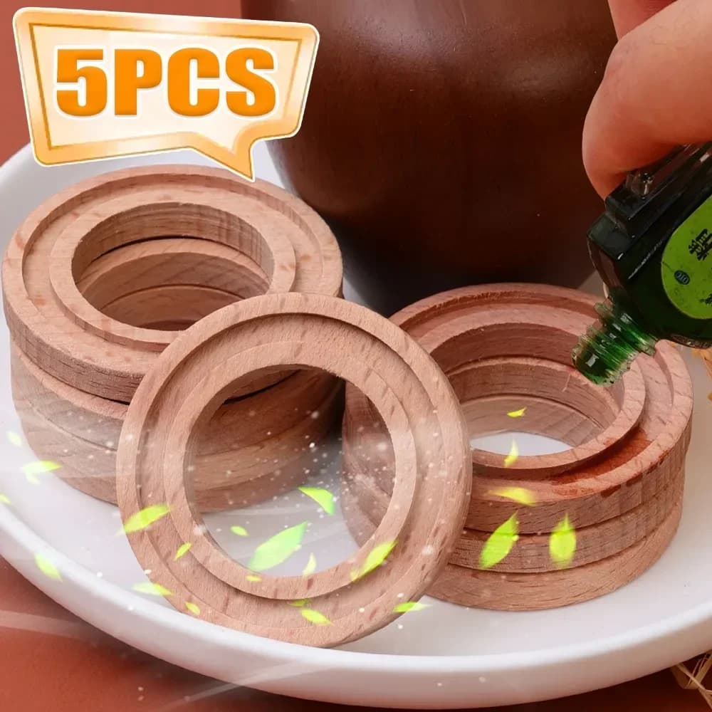 Circular Aromatherapy Wood Car Air Freshener Essential Oil Diffuser Absorb Perfume Beech Wood Tablets Car Interior Odor Removal