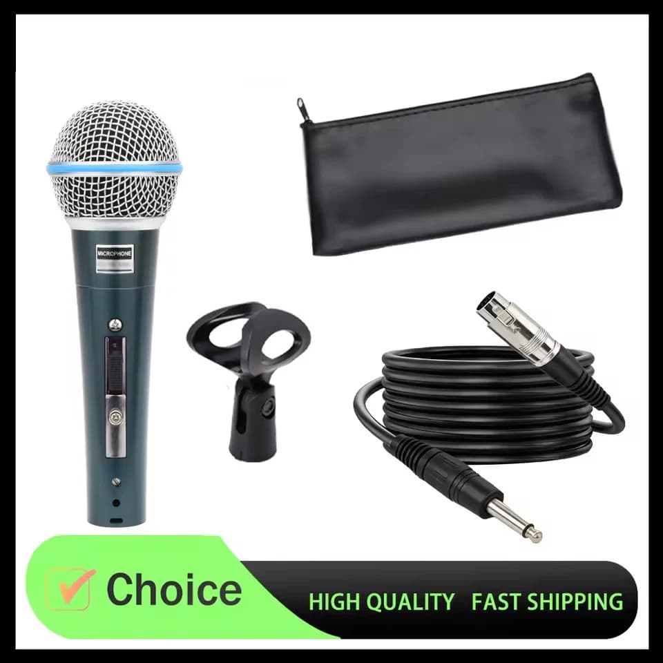 Microfono a condensatore professionale con cavo per PC, karaoke, gaming, sala audio, canto dal vivo, kit per streaming, sistema per gamer