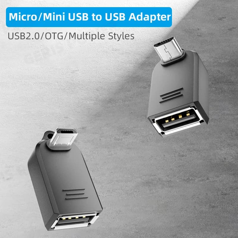 Adattatore OTG da Micro USB a USB 2.0, Convertitore da Micro USB Maschio a USB A Femmina per Telefono, Tablet, Chiavetta USB, Lettore di Schede MP3