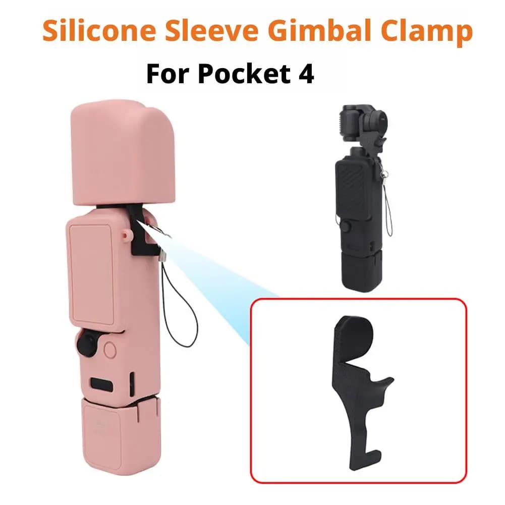 For DJI Pocket 4 Gimbal Clip Stabilizer Holder Fixture Bracket Handheld Action Camera Mount Protection Fixed Buckle Accessory