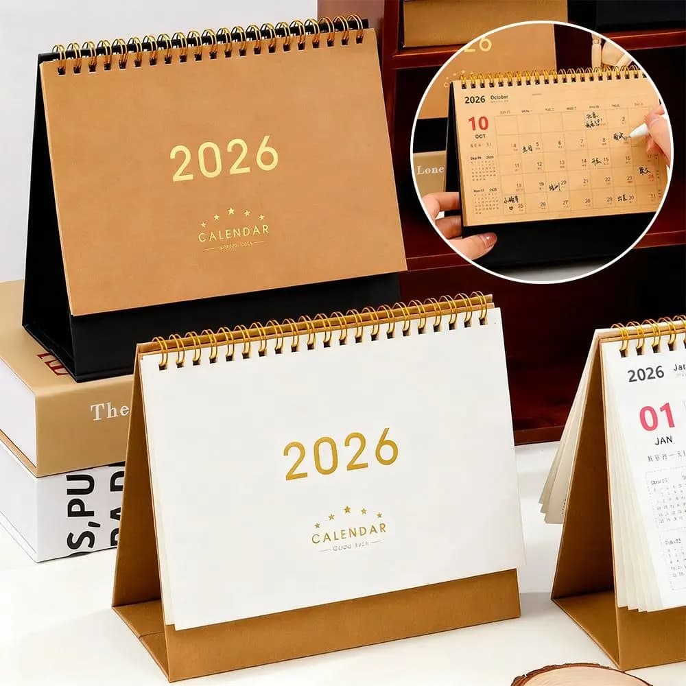 Calendario da Tavolo Creativo 2026, Planner Annuale Multifunzione, Agenda Decorativa per Casa e Ufficio