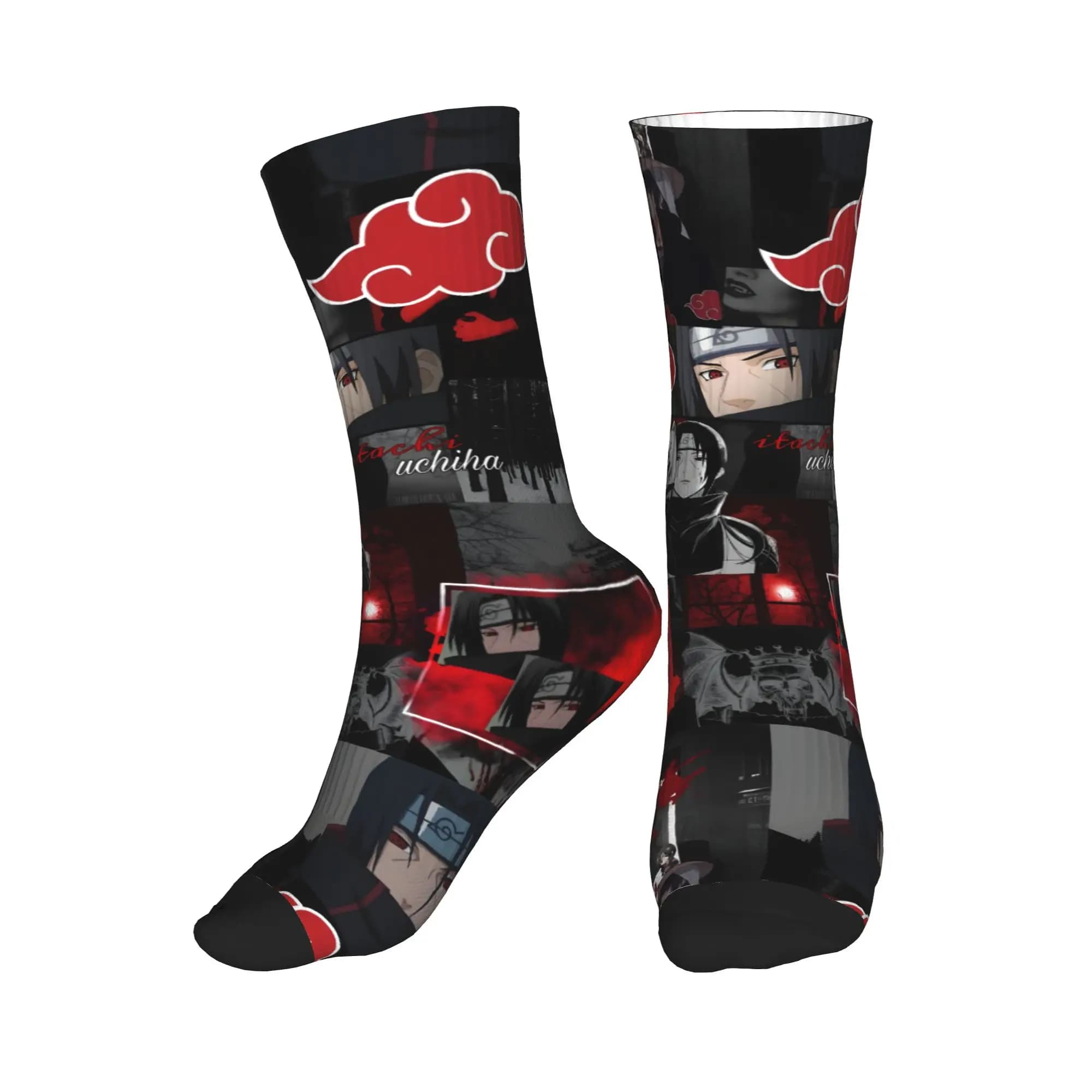 Calzini fantastici Anime Narutos Itachi Uchiha Crew Calzini da uomo con stampa 3D Calze da donna