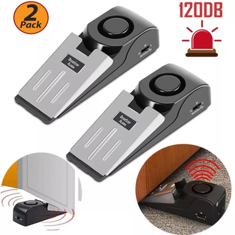 1/2 pezzi 120DB portatile senza fili arresto porta allarme sistema di sicurezza domestica sirena suono antifurto allarme antintrusione per i viaggi