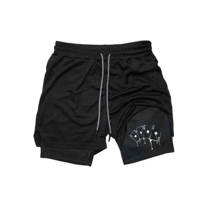 Workout Running Stylish for Men's Gym Athletic Breathable Shorts Summer 2-in-1 Casual with Pockets Cycling Moisture Absorbing