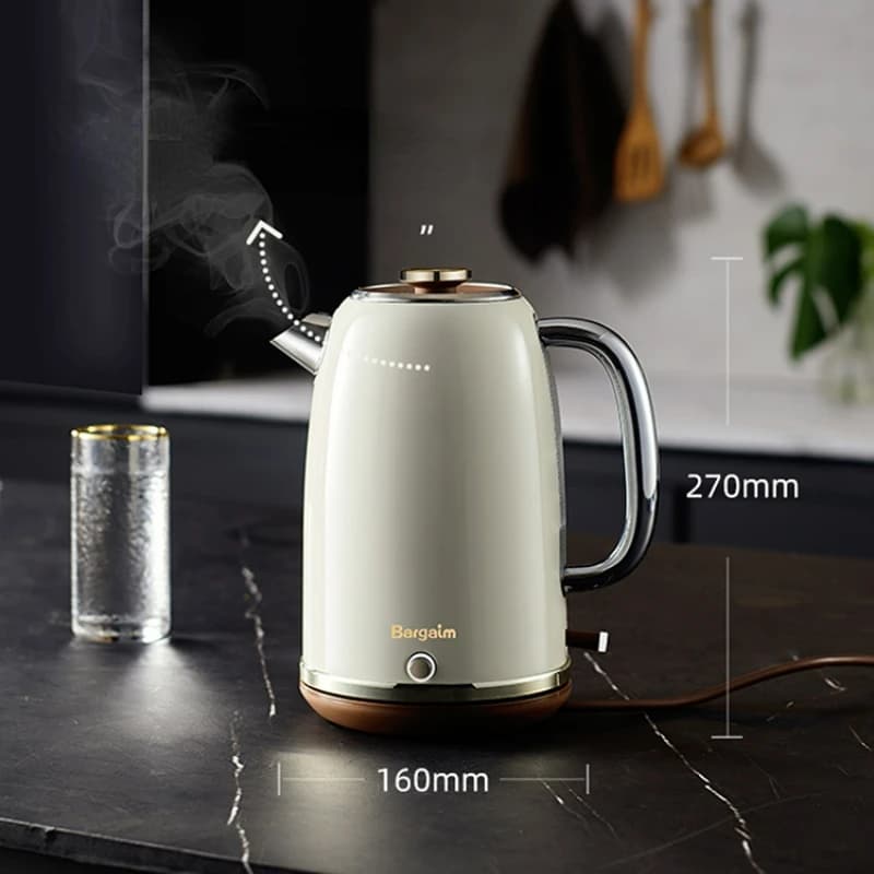 1800 W Light Luxury Smart Thermal Insulation Stainless Steel Electric Kettle With 1.8 Liter Capacity