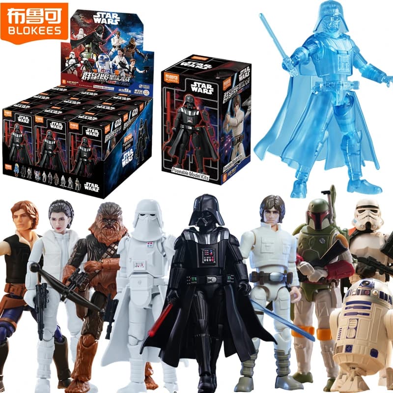BLOKEES Originale Mandalorian Star Wars Giocattolo GV02 Darth Vader Skywalker Boba Fett Solo Chewbacca Action Figure Modello da Assemblare Regalo