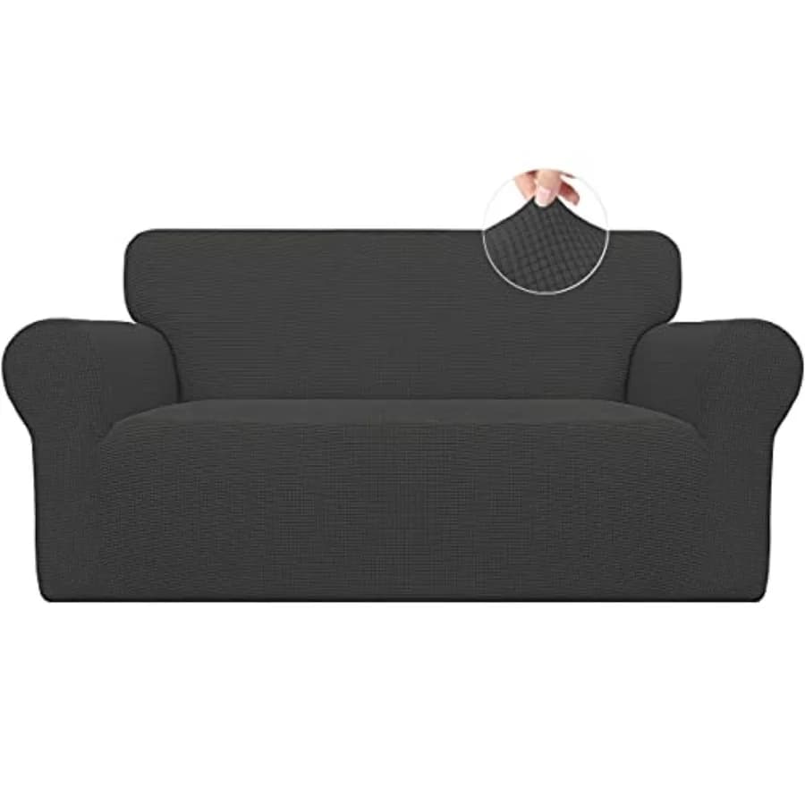 Stretch Loveseat Slipcover 1-Piece Sofa Cover Furniture Protector Couch Soft with Elastic Bottom for Polyester Spandex Jacquard