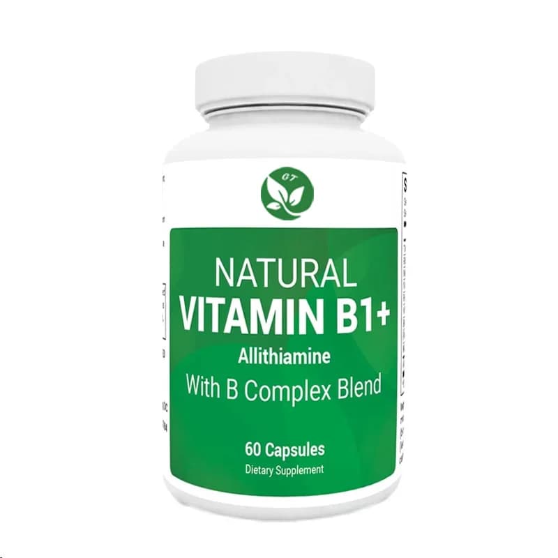 Eight natural complex supplements of vitamin B1, B6, B12, including Thiamine, Niacin, Folic Acid, Magnesium, etc. -60 capsules