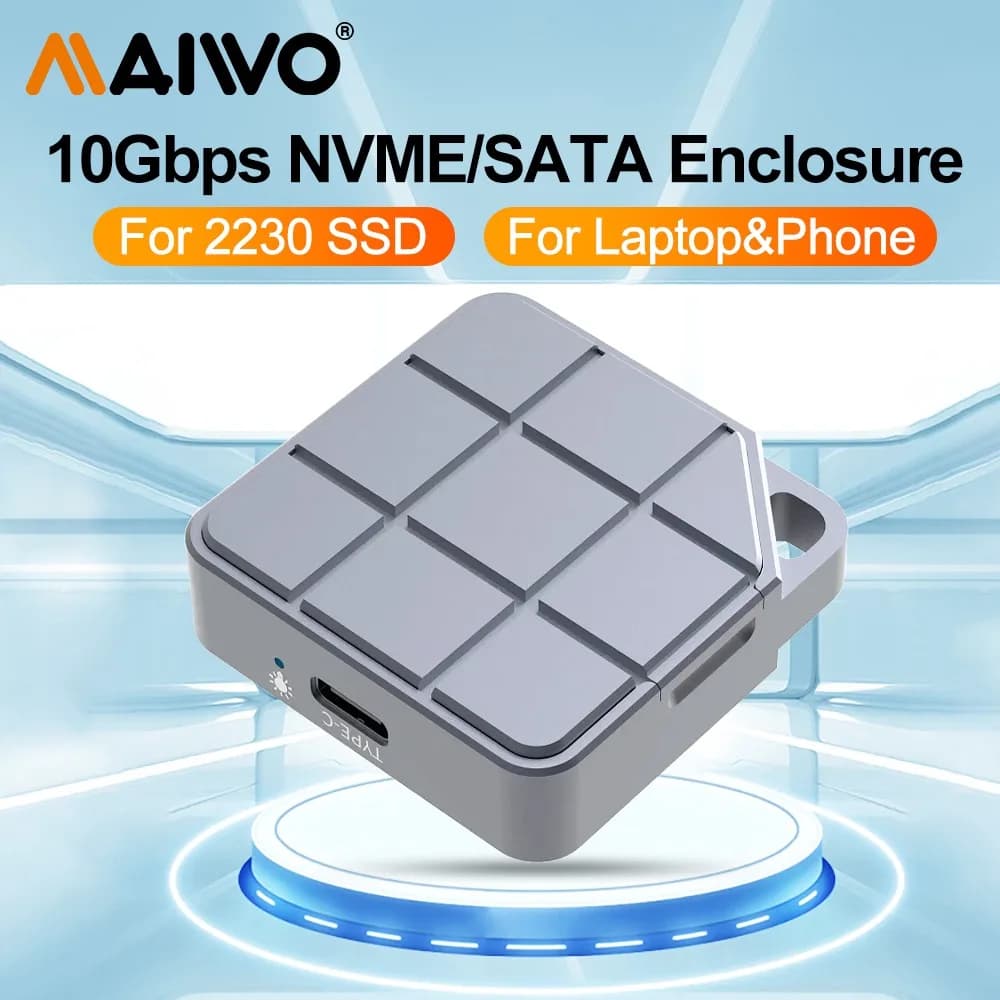 MAIWO M.2 2230 NVMe SATA SSD Enclosure custodia SSD esterna Tool-Free Type-C 3.2 Gen2 a NVMe pci-e custodia per IPhone 15 Pro MacBook