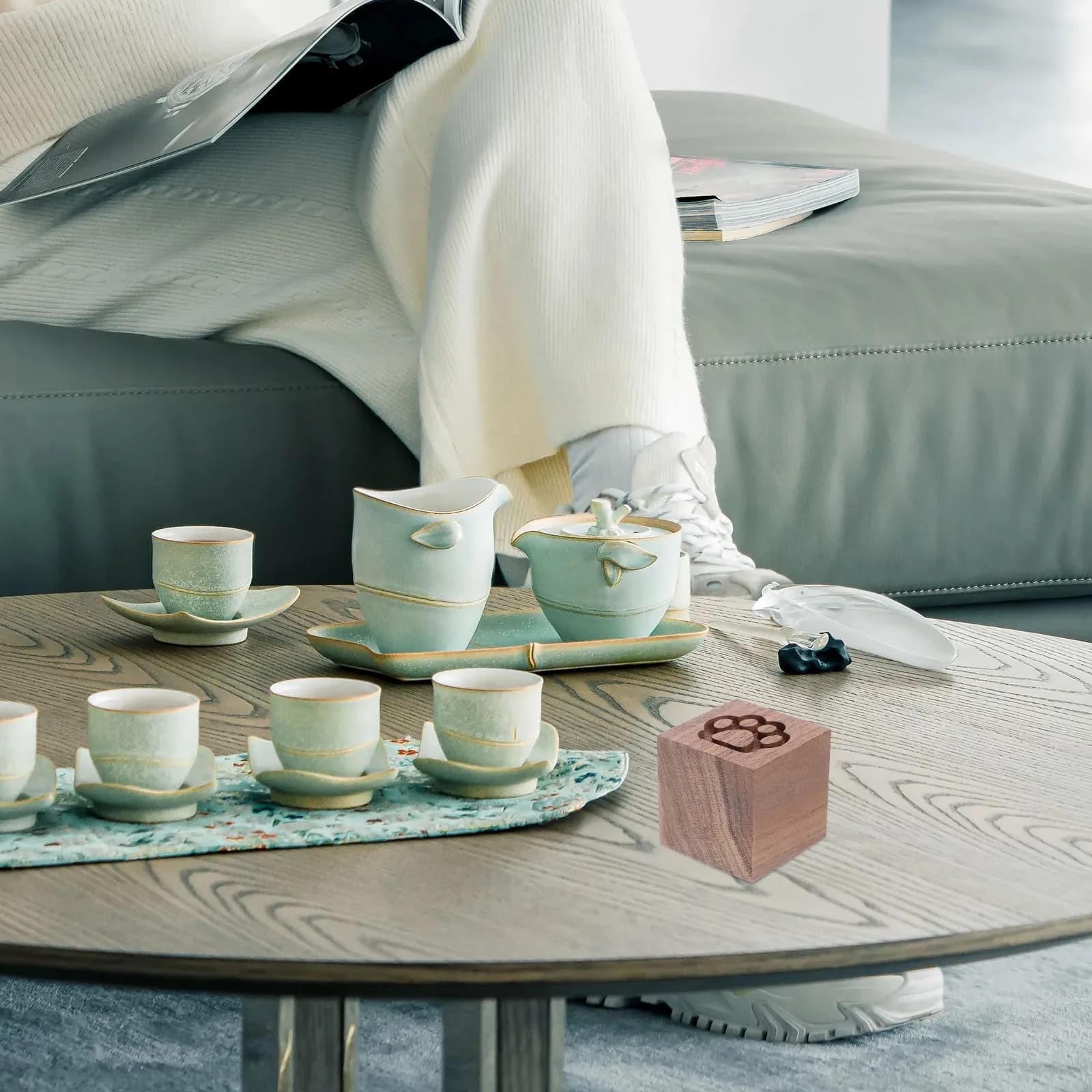 Diffusore di oli essenziali in legno per casa, ufficio, auto, camera da letto, yoga, spazi di meditazione, leggero, compatto, sicuro, non infiammabile