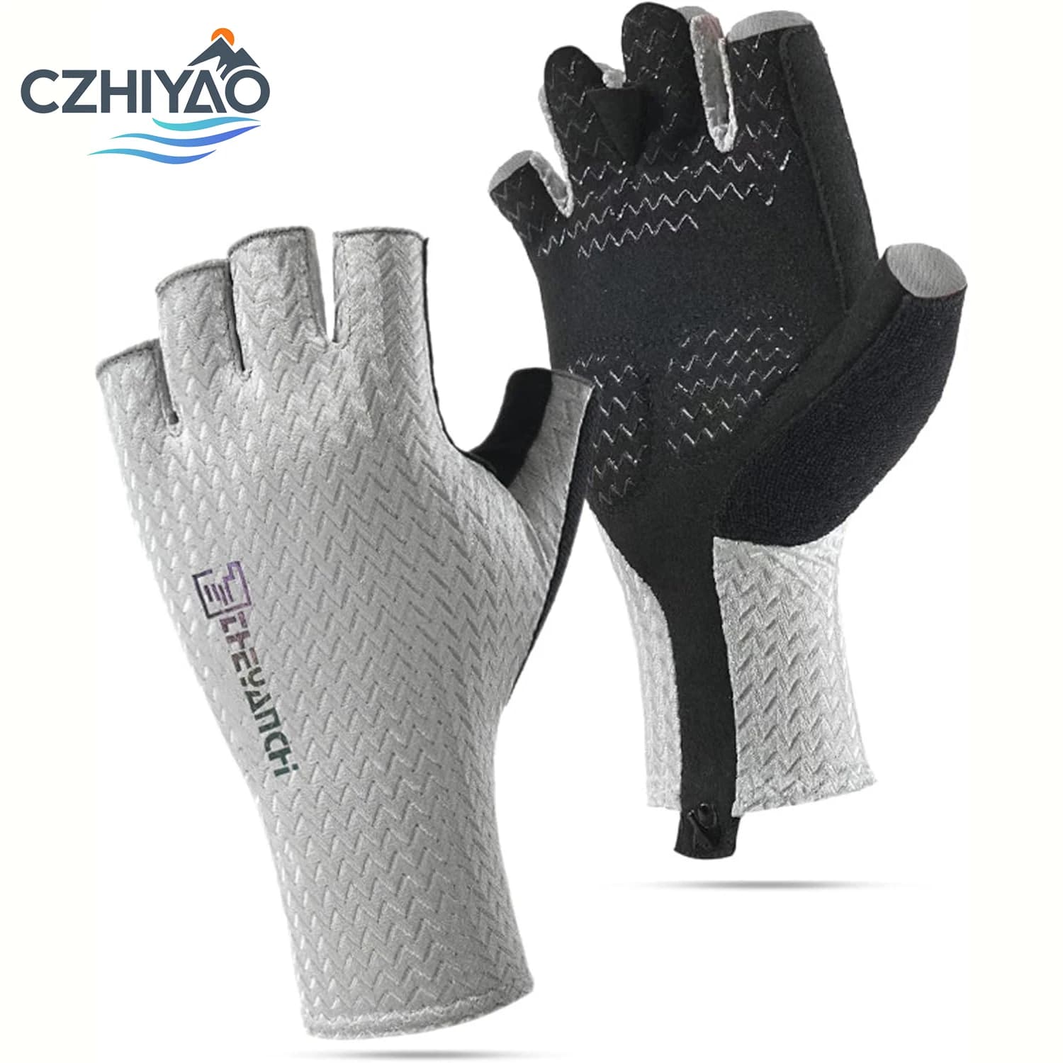 CZHIYAO Cycling Gloves - Breathable, light and fast drying half-breeding gloves for men and women, for outdoor running, fishing, gym and camping