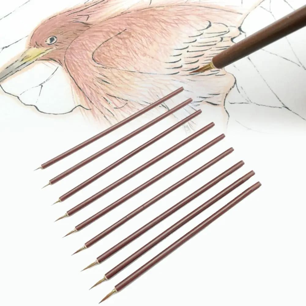 3Pcs/Set N1N Calligraphy Brush High Qualitty Metal Paint Brush Soft Durable Weasel Hair Hook Line Pen