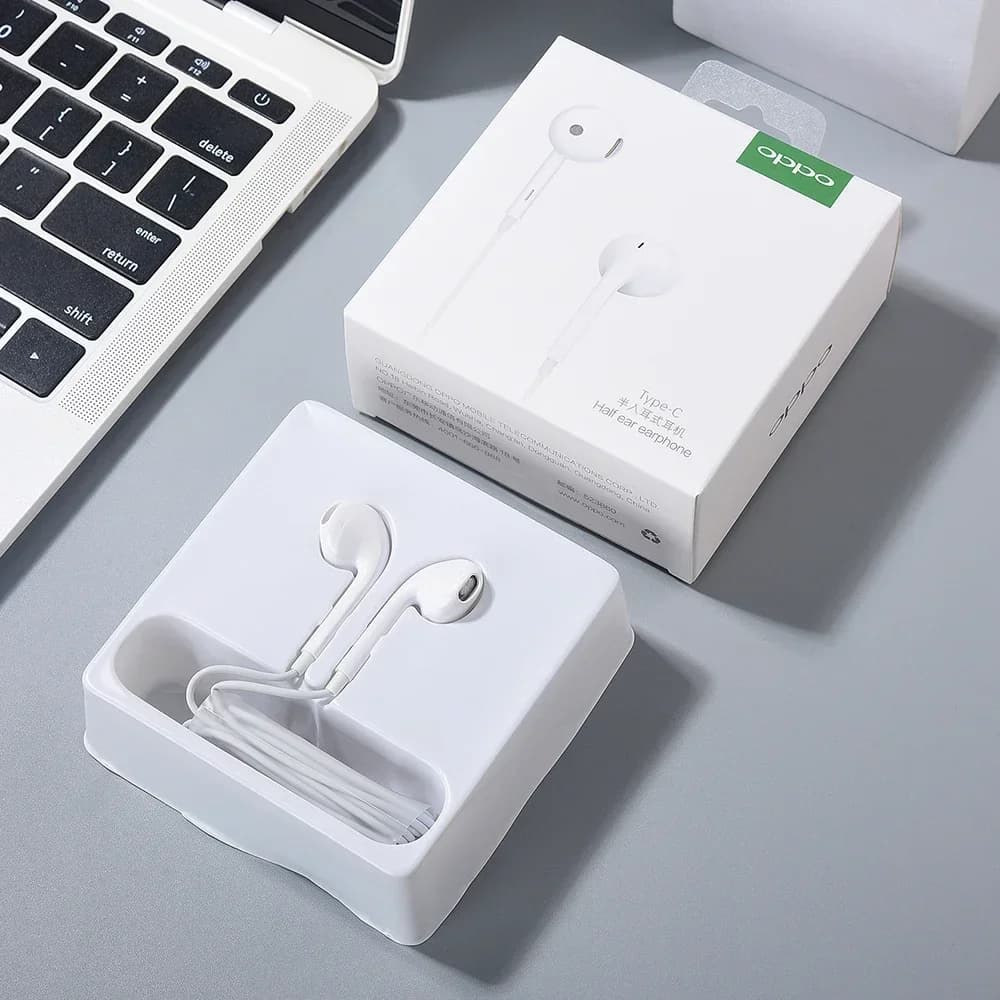 Auricolari USB Type C originali OPPO, auricolari sportivi cablati con microfono per OPPO Reno 13 12 11 10 Pro Find X3 X5 X6 X7 X8 Pro K12